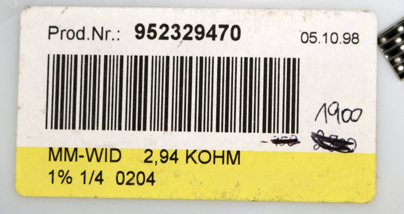 Bild des Artikels BEYSCHLAG-2000x-SMD-Widerstand-2,94kΩ-MINI-MELF-2940-Ohm-Model-MMA-0204-50