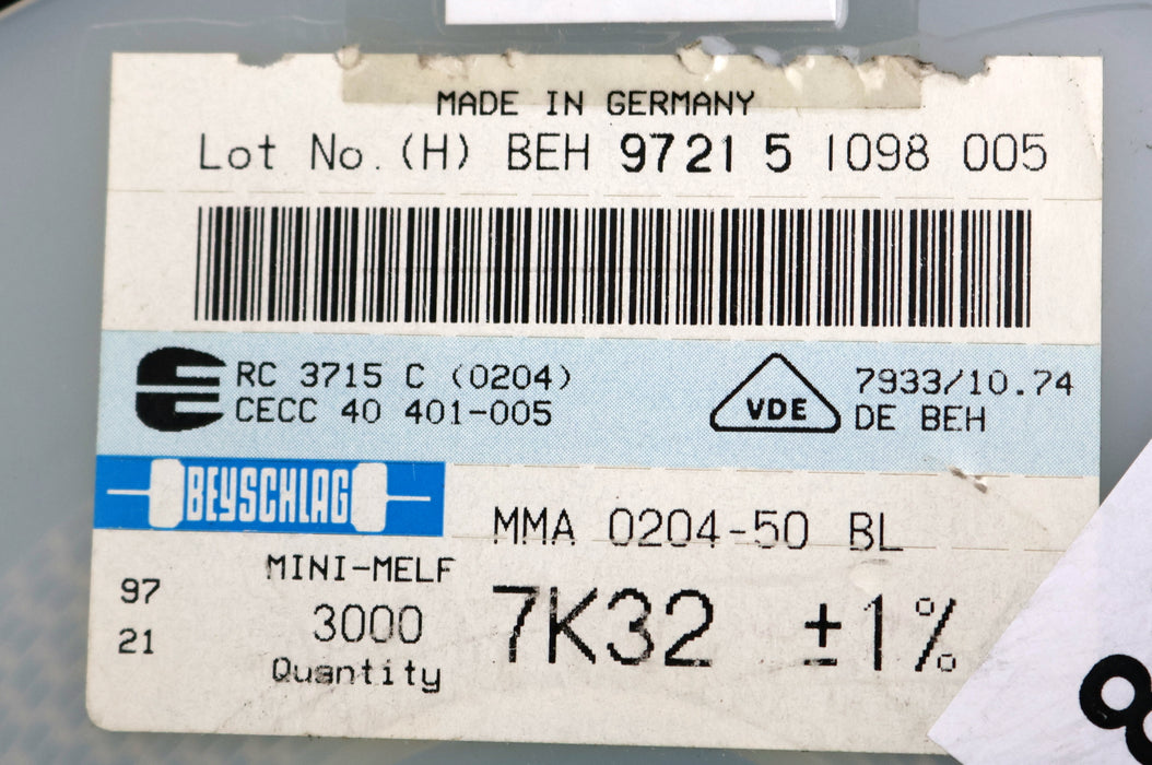 Bild des Artikels BEYSCHLAG-1000x-SMD-Widerstand-7,32kΩ-MINI-MELF-7320-Ohm-Model-MMA-0204-50