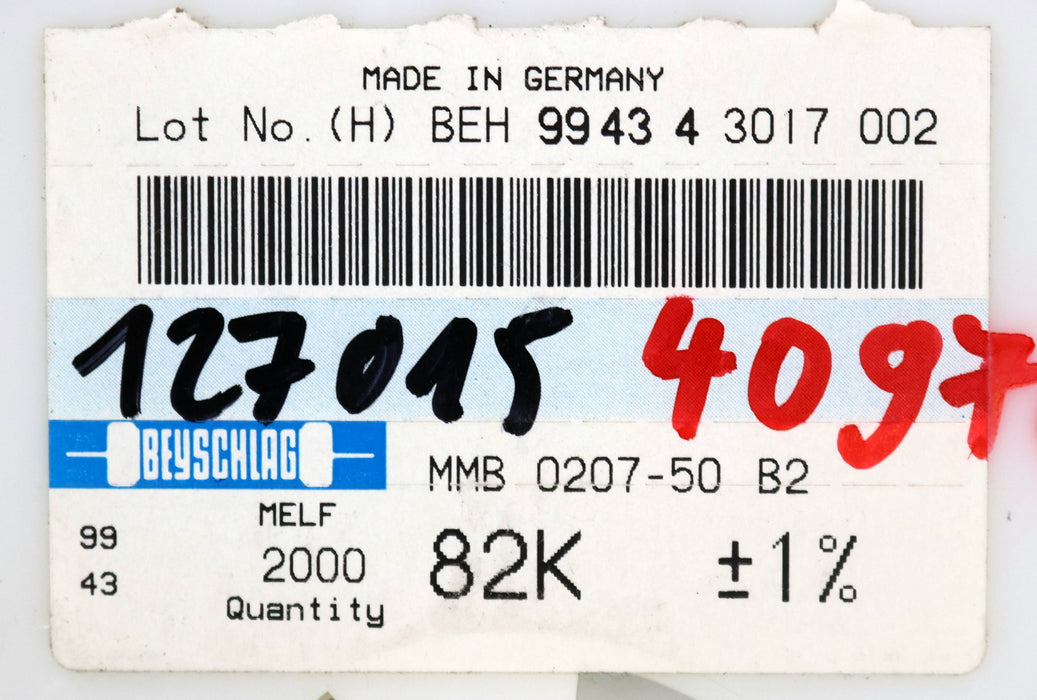 Bild des Artikels BEYSCHLAG-2000x-SMD-Widerstand-82kΩ-MELF-82000-Ohm-Model-MMB-0207-50