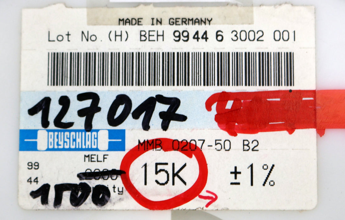 Bild des Artikels BEYSCHLAG-1500x-SMD-Widerstand-15kΩ-MELF-15000-Ohm-Model-MMB-0207-50