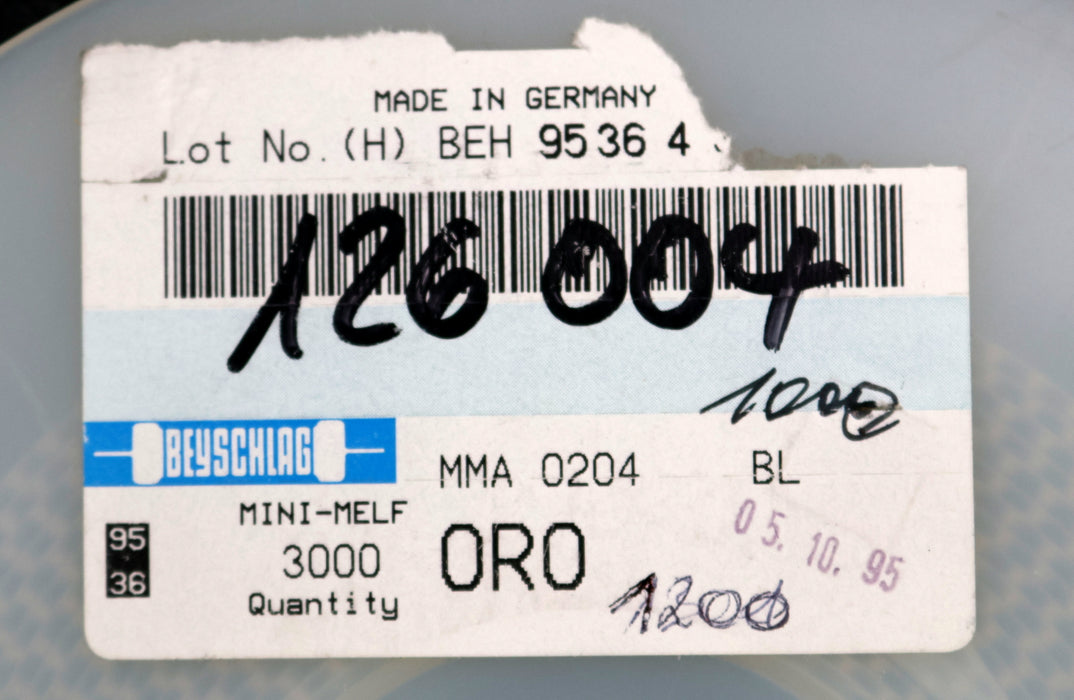 Bild des Artikels BEYSCHLAG-1200x-SMD-Widerstand-0,0Ω-MINI-MELF-0,0-Ohm-Model-MMA-0204-50