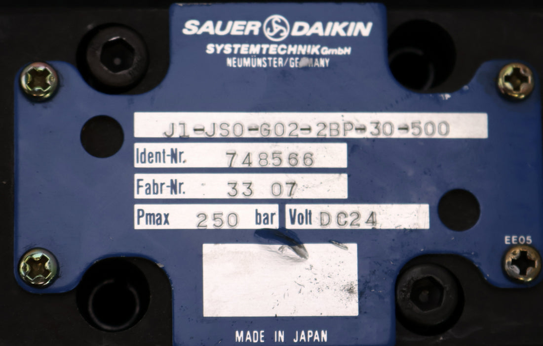 Bild des Artikels SAUER-DAIKIN-Hydraulikventil-J1-JS0-G02-2BP-30-500-Ident-Nr.-748566-max.-250bar