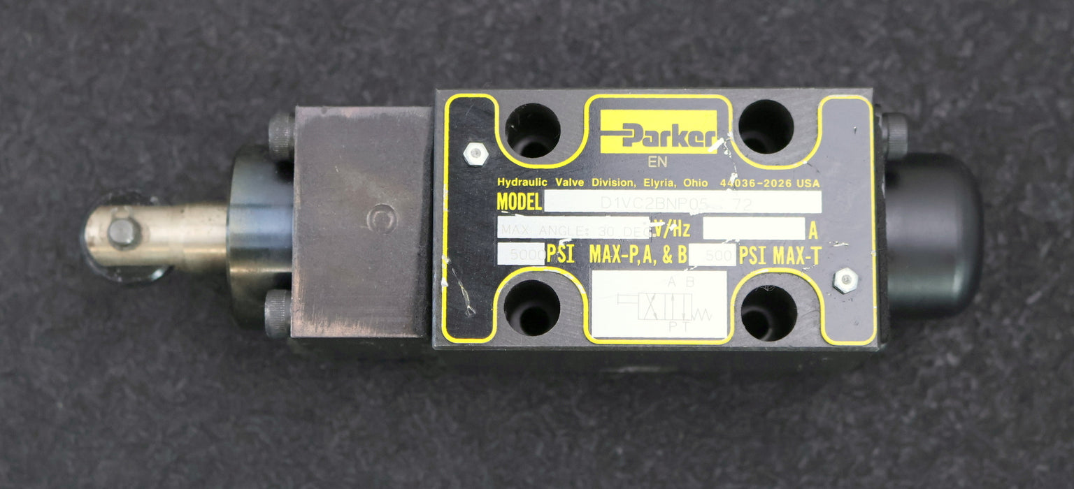 Bild des Artikels PARKER-Nockenbetriebenes-Richtventil-D1VC2BNP05-max.-5000psi-/-345bar-gebraucht