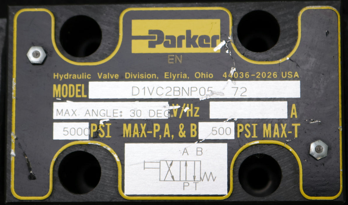 Bild des Artikels PARKER-Nockenbetriebenes-Richtventil-D1VC2BNP05-max.-5000psi-/-345bar-gebraucht