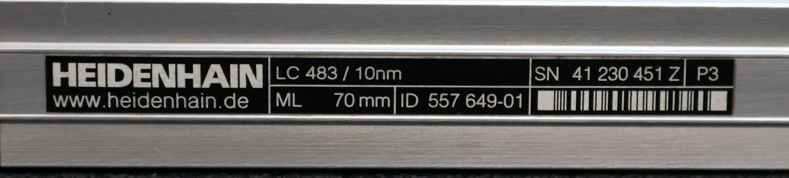Bild des Artikels HEIDENHAIN-Längenmassstab-LC-483/10nm-ID-557-649-01-ML-70mm-Gesamtlänge-208mm