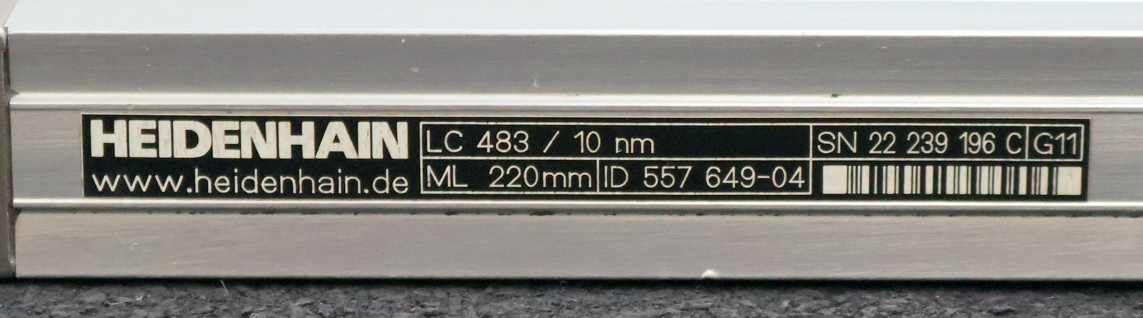 Bild des Artikels HEIDENHAIN-Längenmassstab-LC-483/10nm-ID-557-649-04-ML-220mm-Gesamt-Lä.-360mm