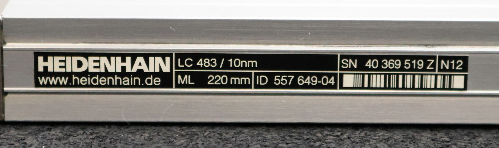 Bild des Artikels HEIDENHAIN-Längenmassstab-LC-483/10nm-ID-557-649-04-ML-220mm-Gesamt-L.-360mm