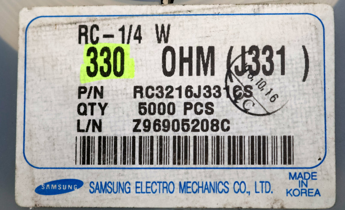 Bild des Artikels SAMSUNG-1500x-SMD-Widerstand-330Ω-1206-330-Ohm-Model-RC3216J331CS