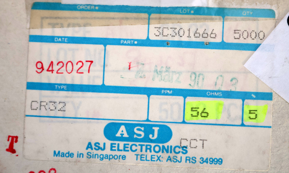 Bild des Artikels ASJ-ELECTRONICS-4500x-SMD-Widerstand-56Ω-CR-32-56-Ohm-Model-3C301666