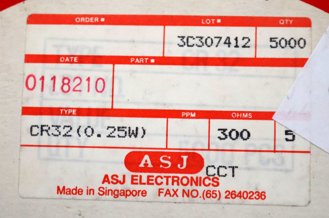 Bild des Artikels ASJ-ELECTRONICS-5000x-SMD-Widerstand-300Ω-RMC1/8-1206-CR-32-300-Ohm