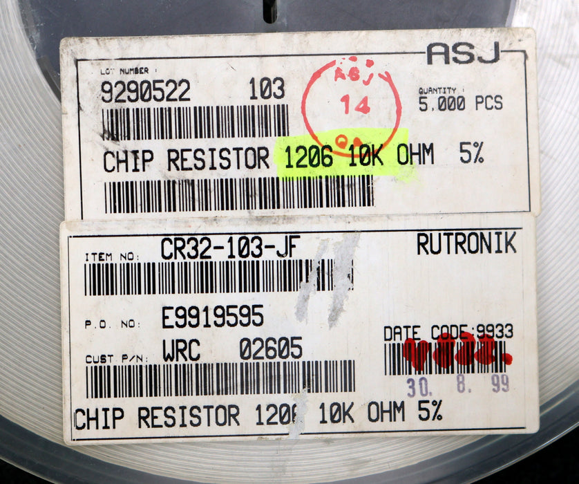 Bild des Artikels ASJ-ELECTRONICS-4500x-SMD-Widerstand-10kΩ-1206-CR32-103-JF-10000-Ohm