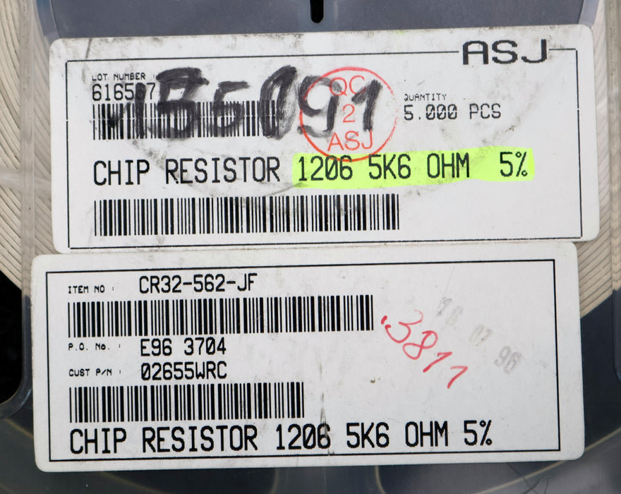 Bild des Artikels ASJ-ELECTRONICS-1700x-SMD-Widerstand-5,6kΩ-1206-CR32-562-JF-5600-Ohm