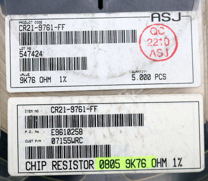 Bild des Artikels ASJ-ELECTRONICS-2500x-SMD-Widerstand-9,76kΩ-0805-CR21-9761-FF-9760-Ohm