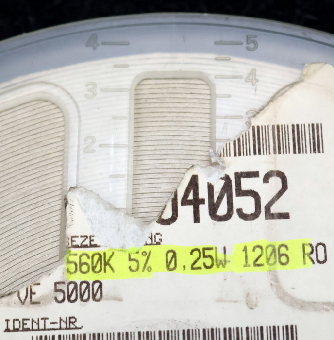 Bild des Artikels YAGEO-4500x-SMD-Widerstand-560kΩ-RMC1/8-1206-560000-Ohm-Model-WRC04052