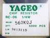 Bild des Artikels YAGEO-4500x-SMD-Widerstand-560kΩ-RMC1/8-1206-560000-Ohm-Model-WRC04052