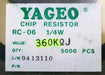 Bild des Artikels YAGEO-2000x-SMD-Widerstand-360kΩ-1/4w-1206-360000-Ohm-Model-9413110