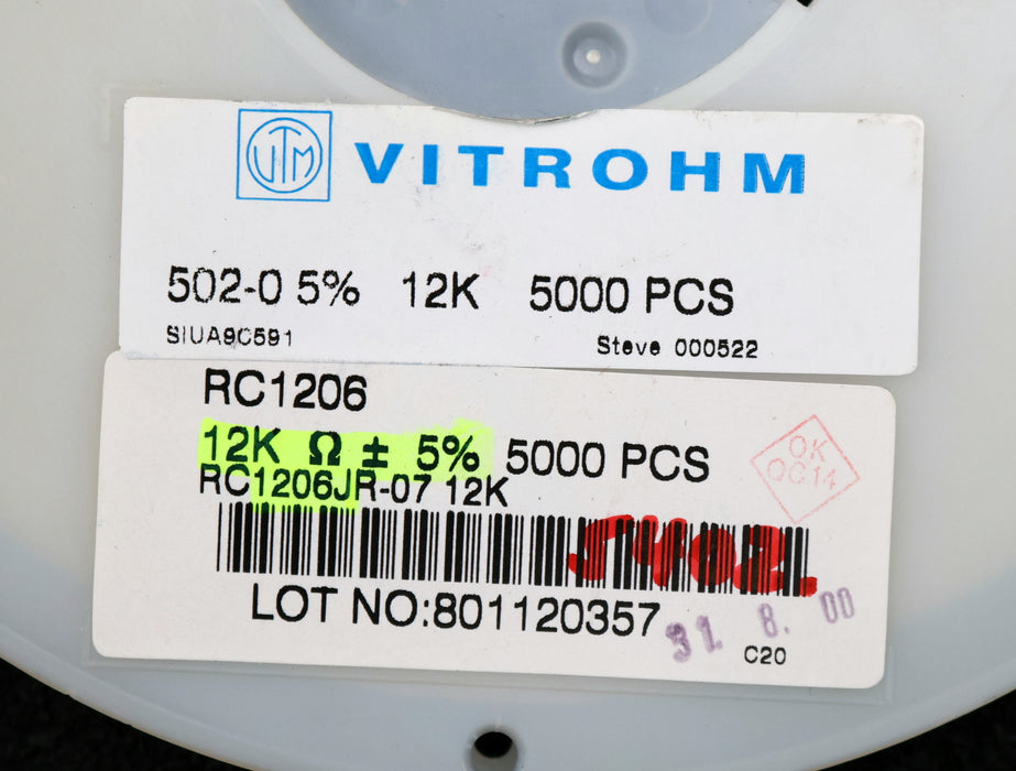 Bild des Artikels VITROHM-4900x-SMD-Widerstand-12kΩ-RC1206-12000-Ohm-Model-502-0