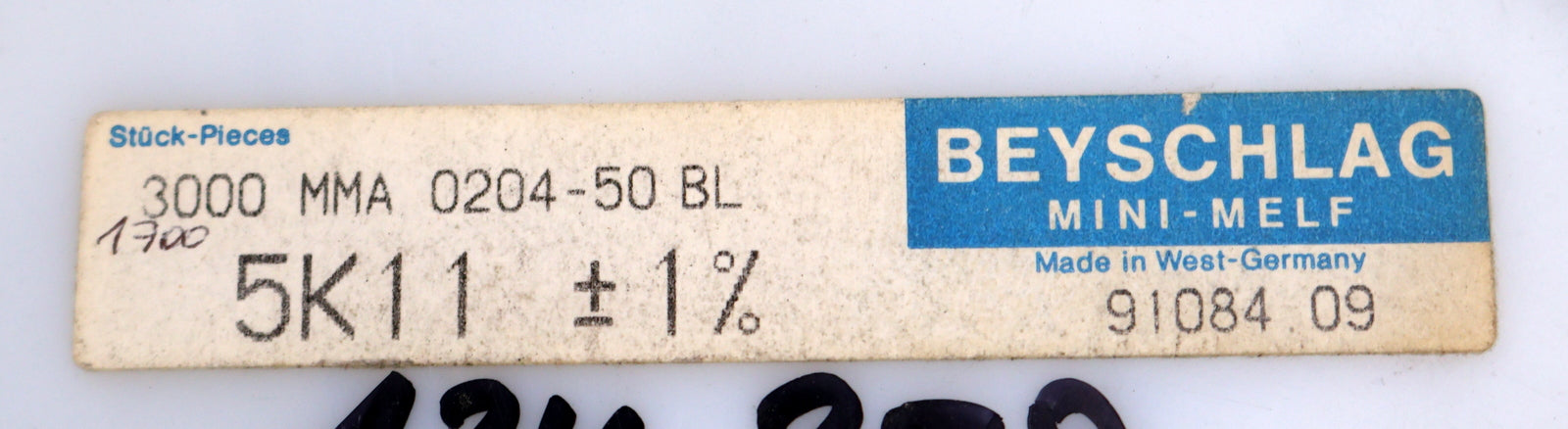 Bild des Artikels BEYSCHLAG-1700x-SMD-Widerstand-5,11kΩ-MINI-MELF-5110-Ohm-Model-MMA-0204-50