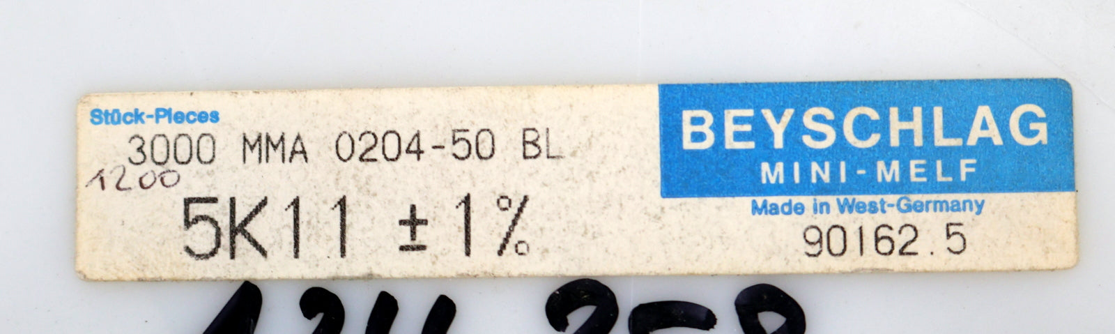Bild des Artikels BEYSCHLAG-1200x-SMD-Widerstand-5,11kΩ-MINI-MELF-5110-Ohm-Model-MMA-0204-50