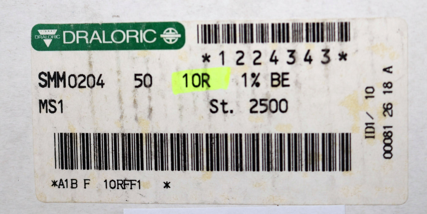 Bild des Artikels DRALORIC-2400x-SMD-Widerstand-10Ω-MINI-MELF-10-Ohm-Model-SMM0204