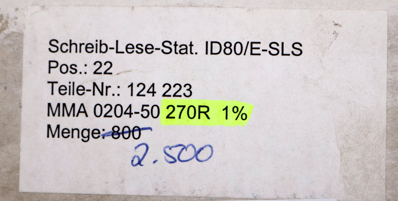 Bild des Artikels DRALORIC-2000x-SMD-Widerstand-270Ω-MINI-MELF-270-Ohm-Model-SMM0204