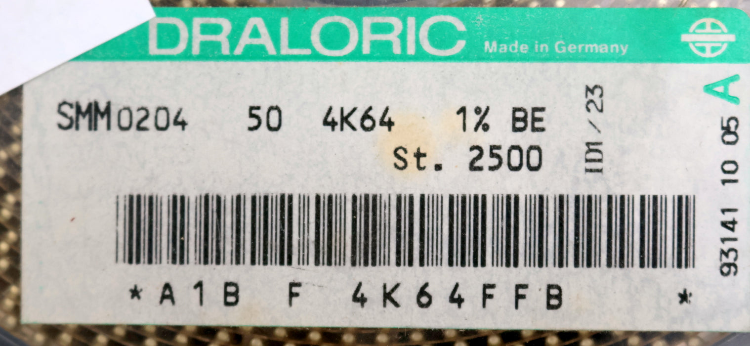 Bild des Artikels DRALORIC-2500x-SMD-Widerstand-4,64kΩ-MINI-MELF-4640-Ohm-Model-SMM0204