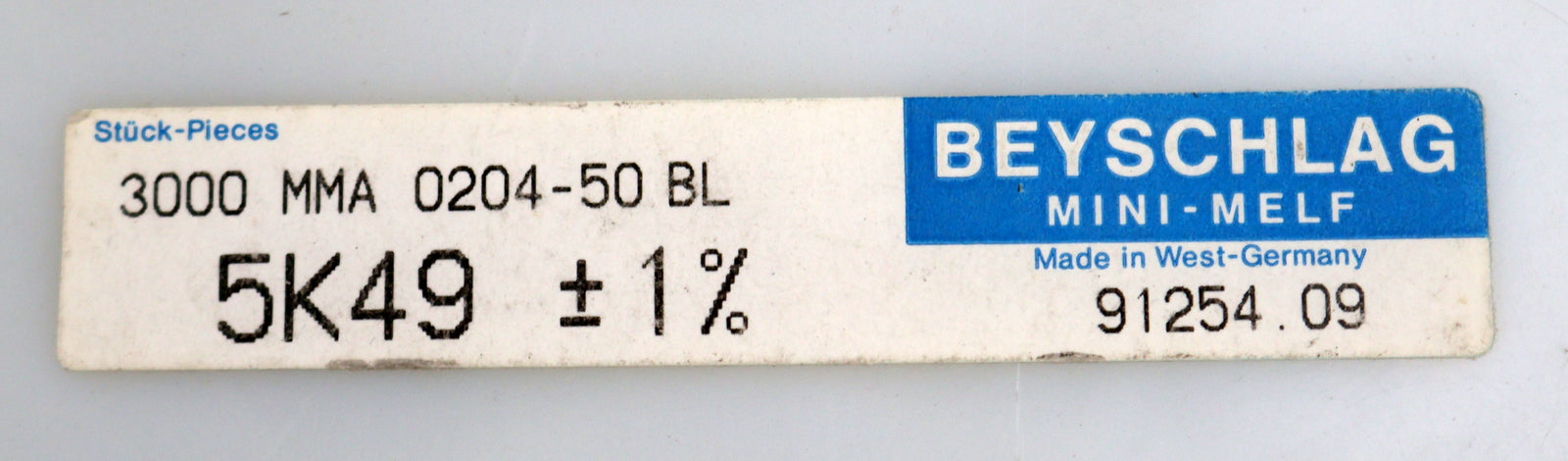 Bild des Artikels BEYSCHLAG-2800x-SMD-Widerstand-5,49kΩ-MINI-MELF-5490-Ohm-Model-MMA-0204-50