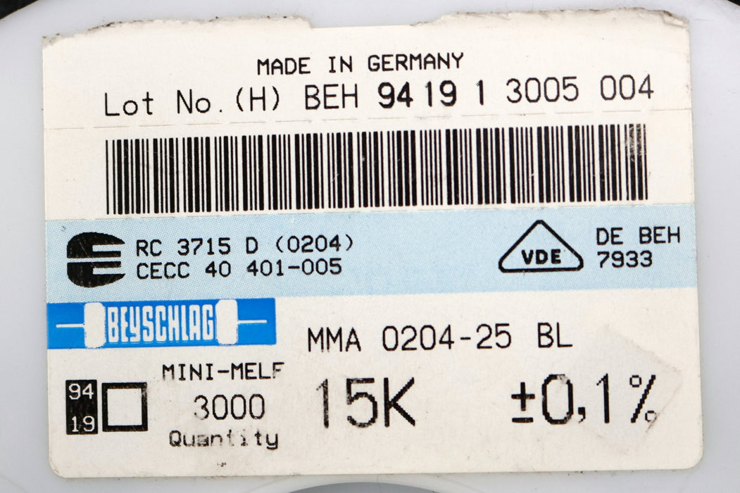 Bild des Artikels BEYSCHLAG-600x-SMD-Widerstand-15kΩ-MINI-MELF-15000-Ohm-Model-MMA-0204-25