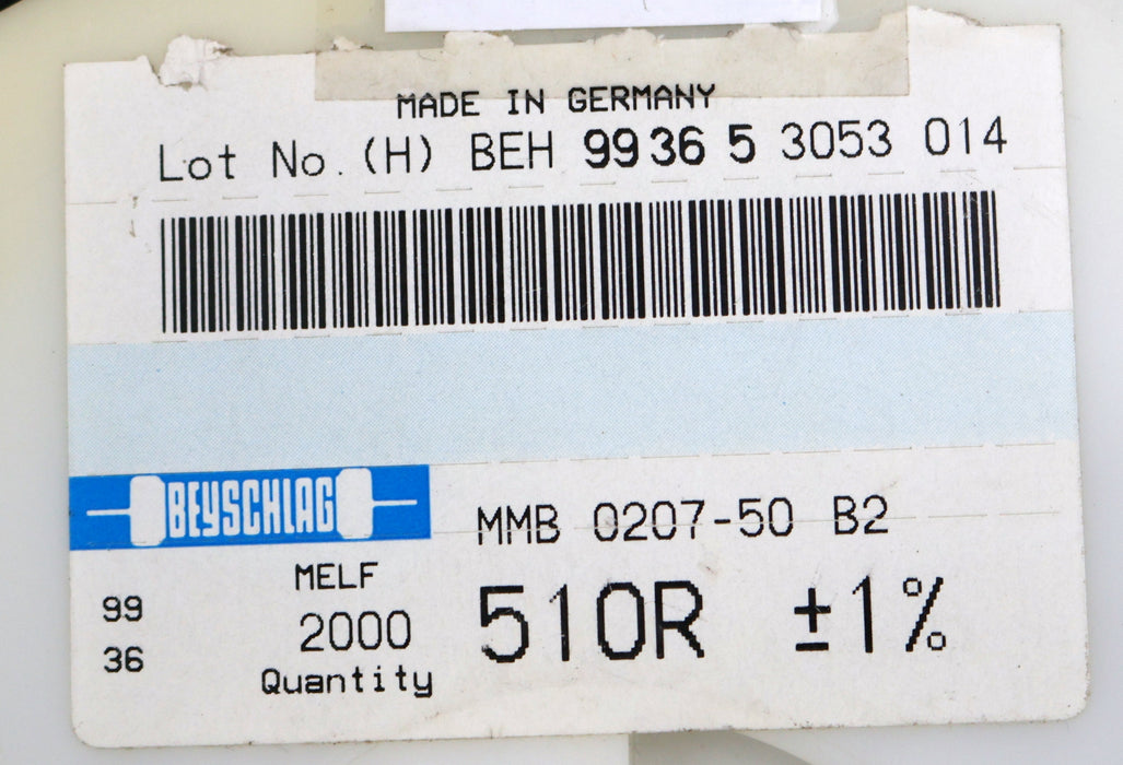 Bild des Artikels BEYSCHLAG-1700x-SMD-Widerstand-510Ω-MELF-510-Ohm-Model-MMA-0207-50