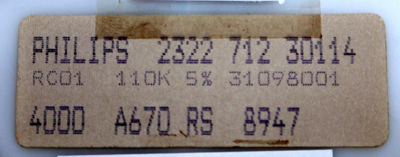 Bild des Artikels PHILIPS-4000x-SMD-Widerstand-110kΩ-RC01-110000-Ohm-Model-A670-RS-8947-31098001