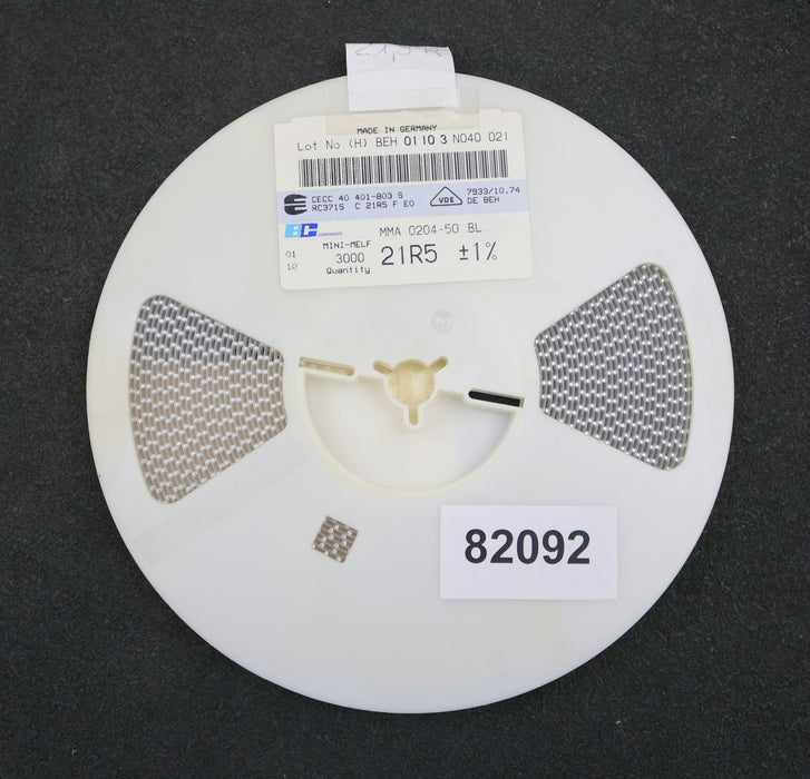 Bild des Artikels BC-COMPONENTS-3000x-SMD-Widerstand-21,5Ω-MINI-MELF-21,5-Ohm-Model-MMA-0204-50