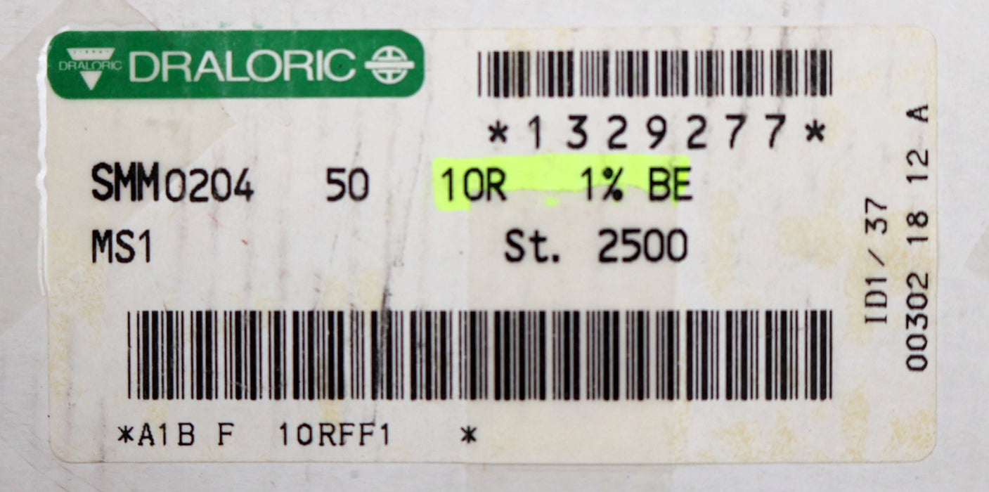 Bild des Artikels DRALORIC-2000x-SMD-Widerstand-10Ω-124-080-MS1-10-Ohm-Model-SMM0204