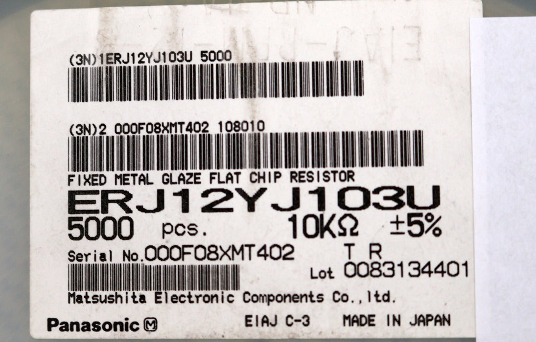 Bild des Artikels PANASONIC-5000x-SMD-Widerstand-10kΩ-0083134401-10000-Ohm-Model-ERJ12YJ103U
