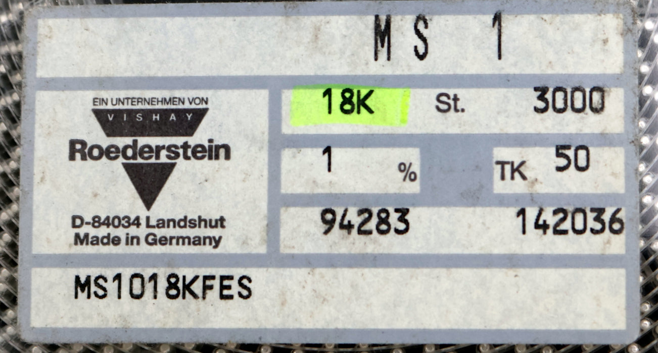 Bild des Artikels ROEDERSTEIN-2000x-SMD-Widerstand-18kΩ-MS1-18000-Ohm-Model-MS1018KFES