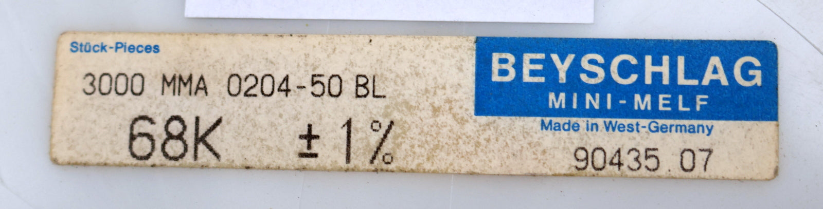 Bild des Artikels BEYSCHLAG-3000x-SMD-Widerstand-68kΩ-MINI-MELF-68000-Ohm-Model-MMA-0204-50
