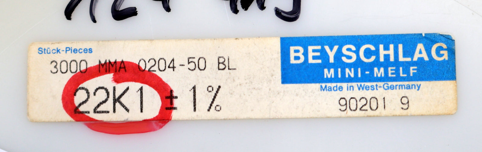 Bild des Artikels BEYSCHLAG-1500x-SMD-Widerstand-22,1kΩ-MINI-MELF-22100-Ohm-Model-MMA-0204-50
