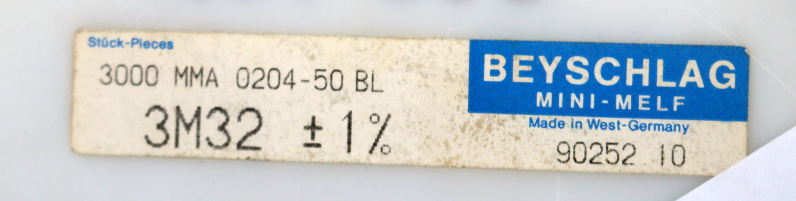 Bild des Artikels BEYSCHLAG-1700x-SMD-Widerstand-3,32MΩ-MINI-MELF-3320000-Ohm-Model-MMA-0204-50