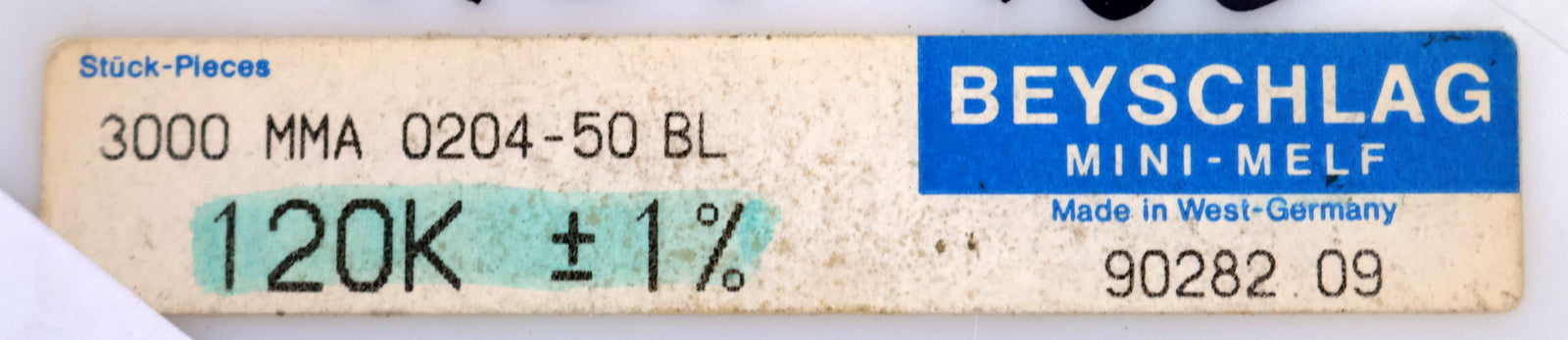 Bild des Artikels BEYSCHLAG-500x-SMD-Widerstand-120kΩ-MINI-MELF-120000-Ohm-Model-MMA-0204-50