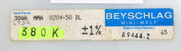 Bild des Artikels BEYSCHLAG-2900x-SMD-Widerstand-380kΩ-MINI-MELF-380000-Ohm-Model-MMA-0204-50