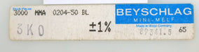 Bild des Artikels BEYSCHLAG-1500x-SMD-Widerstand-3,0kΩ-MINI-MELF-3000-Ohm-Model-MMA-0204-50