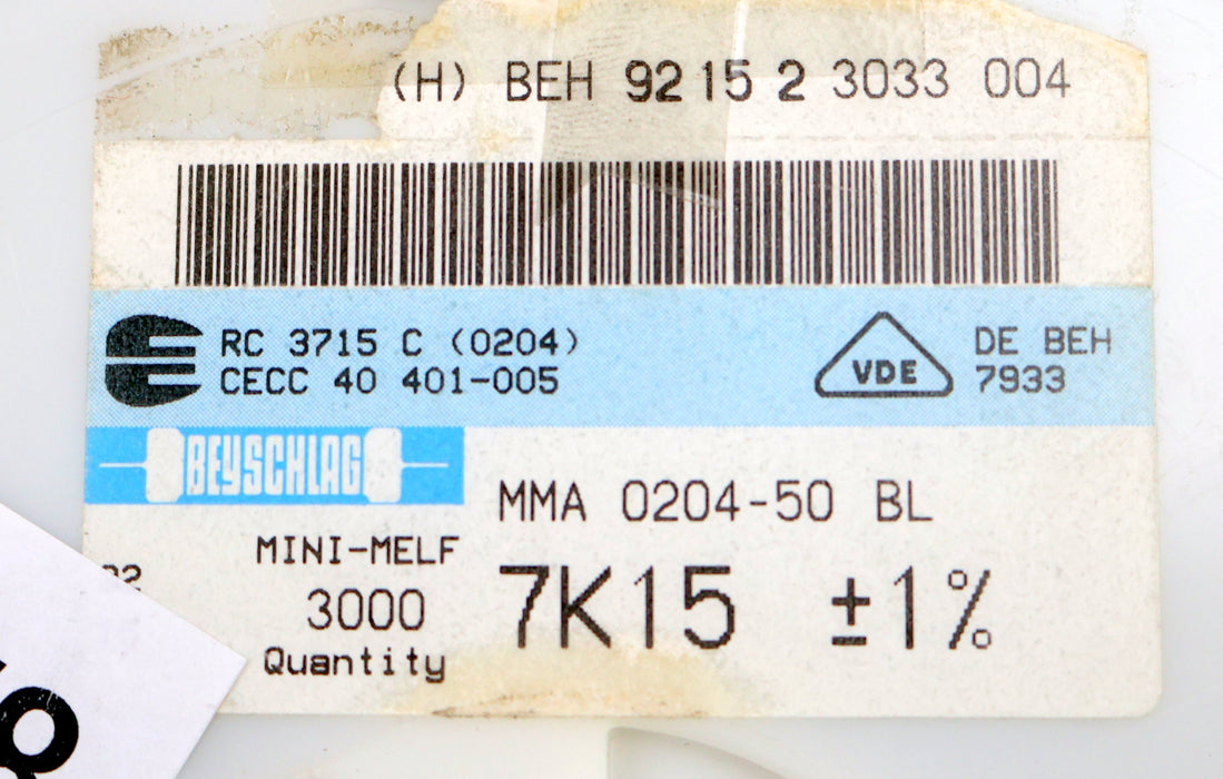 Bild des Artikels BEYSCHLAG-2000x-SMD-Widerstand-7,15kΩ-MINI-MELF-7150-Ohm-Model-MMA-0204-50