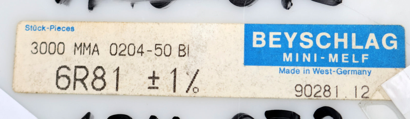 Bild des Artikels BEYSCHLAG-2500x-SMD-Widerstand-6,81Ω-MINI-MELF-6,81-Ohm-Model-MMA-0204-50