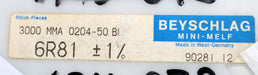 Bild des Artikels BEYSCHLAG-2500x-SMD-Widerstand-6,81Ω-MINI-MELF-6,81-Ohm-Model-MMA-0204-50
