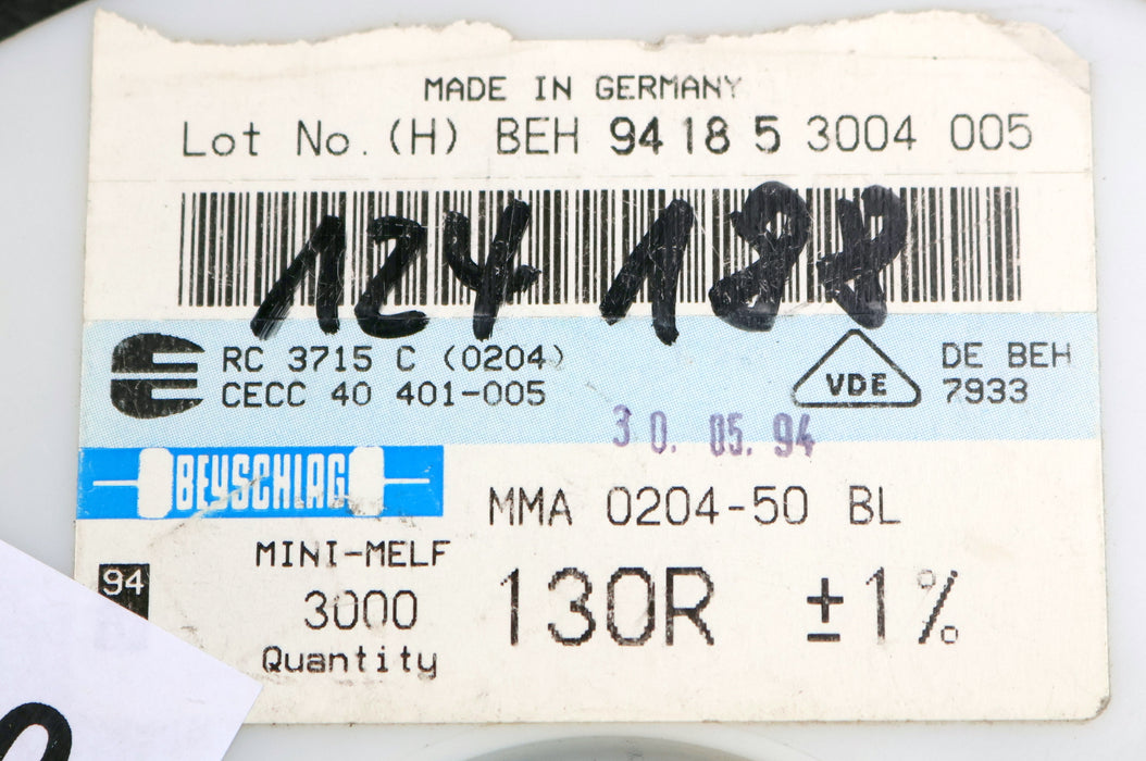 Bild des Artikels BEYSCHLAG-2000x-SMD-Widerstand-130Ω-MINI-MELF-130-Ohm-Model-MMA-0204-50