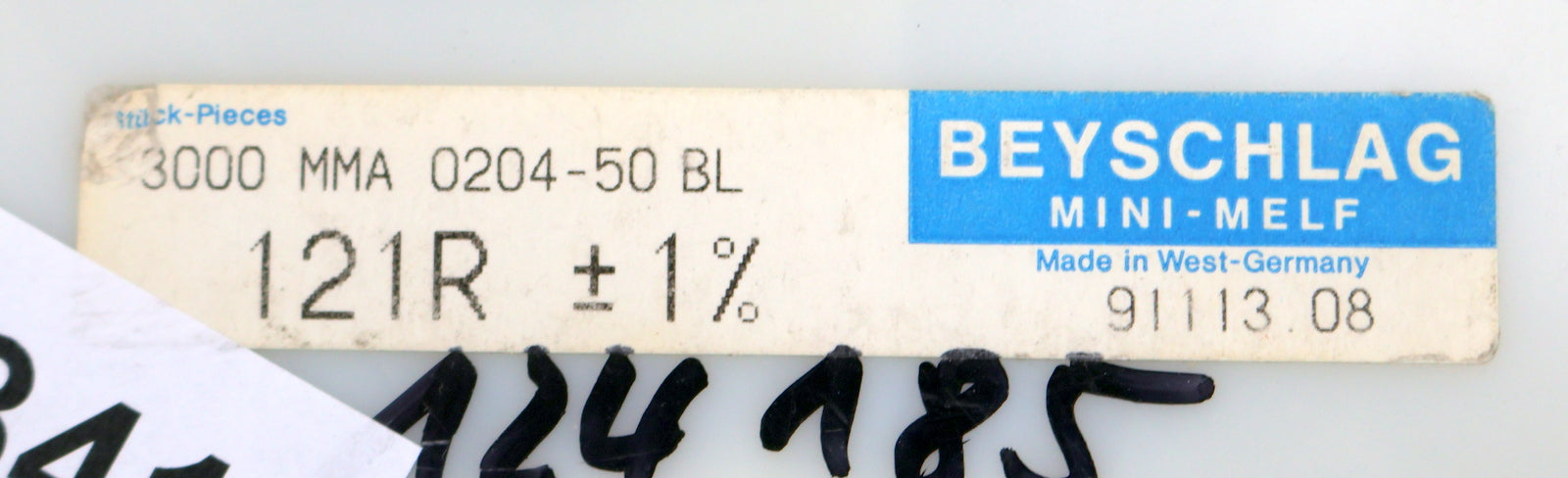 Bild des Artikels BEYSCHLAG-1500x-SMD-Widerstand-121Ω-MINI-MELF-121-Ohm-Model-MMA-0204-50
