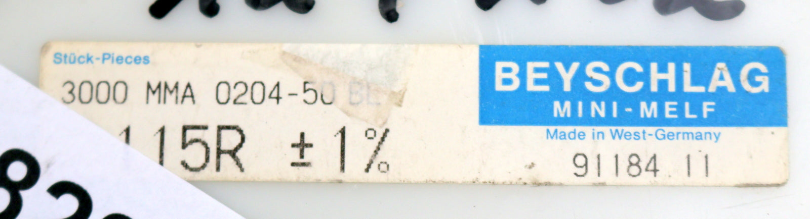 Bild des Artikels BEYSCHLAG-2000x-SMD-Widerstand-115Ω-MINI-MELF-115-Ohm-Model-MMA-0204-50