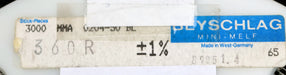 Bild des Artikels BEYSCHLAG-2000x-SMD-Widerstand-360Ω-MINI-MELF-360-Ohm-Model-MMA-0204-50