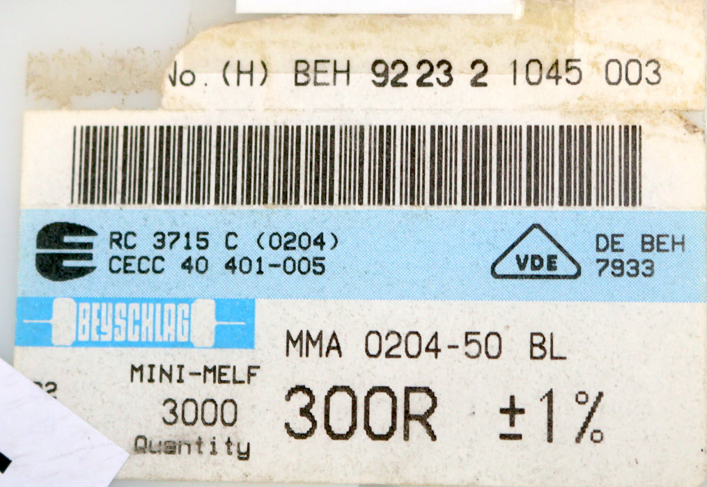 Bild des Artikels BEYSCHLAG-1500x-SMD-Widerstand-300Ω-MINI-MELF-300-Ohm-Model-MMA-0204-50