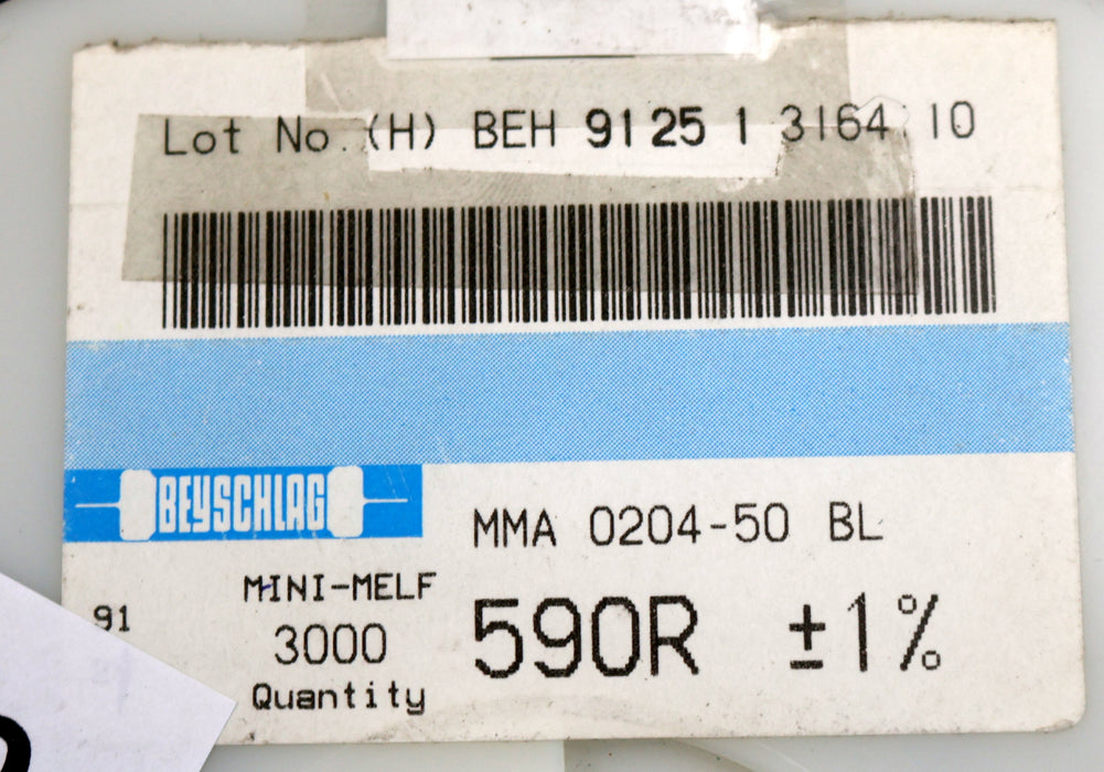 Bild des Artikels BEYSCHLAG-2000x-SMD-Widerstand-590Ω-MINI-MELF-590-Ohm-Model-MMA-0204-50