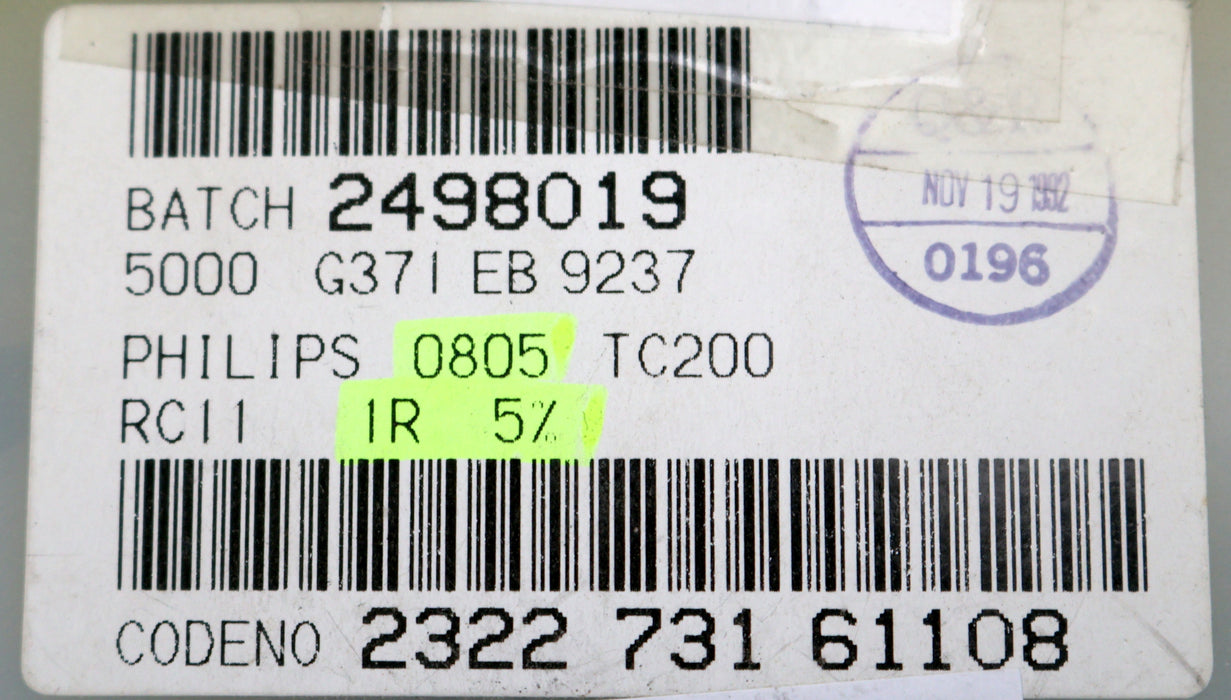 Bild des Artikels PHILIPS-2000x-SMD-Widerstand-1Ω-0805-RC11-1-Ohm-Model-TC200-232273161108